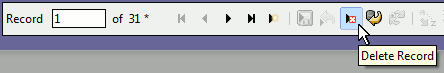 Delete Record button Delete Record button
