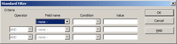 Filter window Filter window